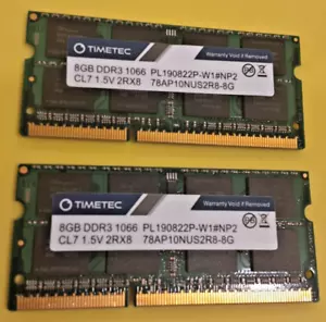Timetec 8GB Compatible for Apple DDR3 1067MHz / 1066MHz PC3-8500 for Mac - Picture 1 of 2