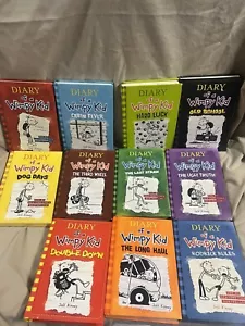 Diary of a Wimpy Kid Jeff Kinney Hardcover Books #1 - 11 Lot - Imagen 1 de 9