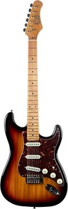 GUITARE ELECTRIQUE CORPS LEGER SUNBURST TOUCHE ERABLE EKO ST401-SB - STOCK B - Picture 1 of 6
