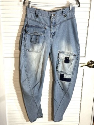 Pantalones de mezclilla HIVER para mujer talla pequeña azules hip hop algodón bolsillos ver medidas Foto 1 de 4