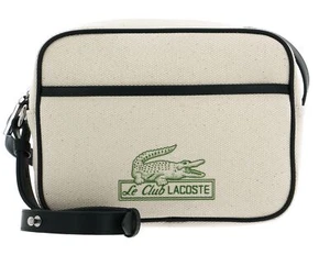 Bolso bandolera LACOSTE Crossover Bag beige verde oscuro nuevo - Imagen 1 de 4