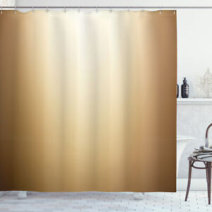 Brown Shower Curtain Abstract Plain Modern Print for Bathroom