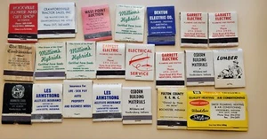 Vintage Indiana Business Matchbooks Electric, Farm, Insurance, HVAC Lot of 22 - Picture 1 of 1