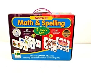 The Learning Journey-Math & Spelling Match It-50 Puzzle Sets 2-Pack Set NEW - Picture 1 of 12