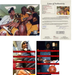 KOBE BRYANT & SHAQ O'NEAL signed "LAKERS" CHAMPIONSHIP 8x10 Photo PROOF JSA - Bild 1 von 6