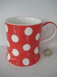 WHITTARD OF CHELSEA HANDBEMALT ROT WEISS GEPUNKTET GEPUNKTET TEE KAFFEEBECHER - Bild 1 von 11
