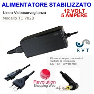 Universal 12 Volt 5A Netzteil für LED DVR Videoüberwachung Kameras - Bild 1 von 1