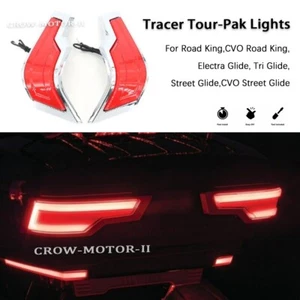Rear Saddlebag LED Tracer Tour-Pak Lights ForHarley FLHTCUL Ultra Classic Low - Picture 1 of 9