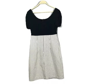 Alyx Dress Size 8 Stripe Two Tone Short Sleeve Blue Block Ruffle Casual Workwear - Picture 1 of 10