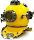 Steel Yellow Finish Mark V US Navy Full Size Scuba Diving Divers Helmet