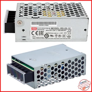 Alimentatore 12v MEAN WELL RS-25-12 Trasformatore Striscia Led 220v Power Supply - Foto 1 di 11