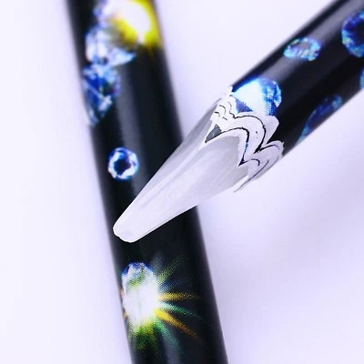 Rhinestone Wax Pencil Gem Stone Picker BLACK GEM DESIGN FREE Postage to UK