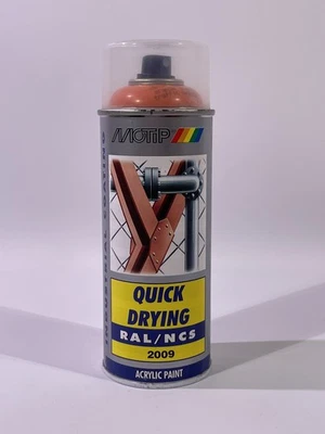 MOTIP RAL 2009 Verkehrsorange Glänzend Industrielack Spray Acryl 400ml 07082 - Bild 1 von 4