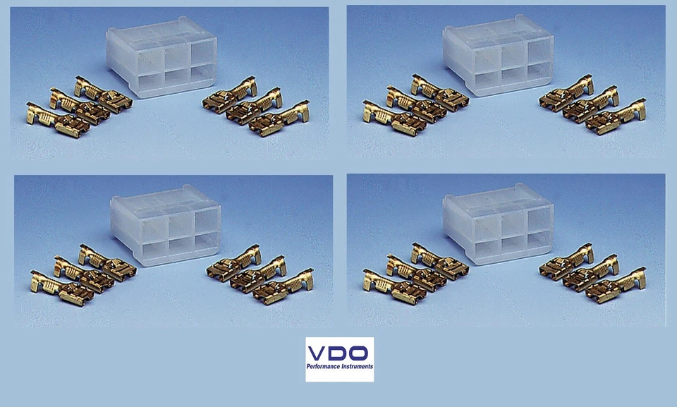 (Set of 4)  VDO 240-053 - 6 Pole Connector for Speedometers and Tachometers - Image 1 of 1