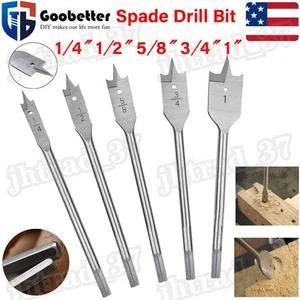 Juego de brocas de pala de 5 piezas brocas planas para madera de paleta para trabajar la madera de 1/4" a 1" - Imagen 1 de 11