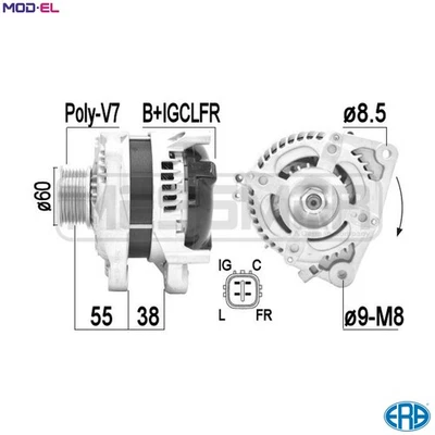 ALTERNATOR 209412A FOR HONDA CR-V/III/Mk/SUV ACCORD/VIII/Tourer/EURO 2.0L 4cyl - Image 1 of 4
