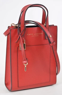 Nova Bolsa Tote MARC JACOBS Couro Pebbled Micro MINI GRIND Transversal VERMELHA - Imagem 1 de 4
