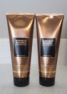 Lot Of 2 New Bath & Body Works Whiskey Reserve Men's Hydration Body Cream 8 oz - Picture 1 of 4