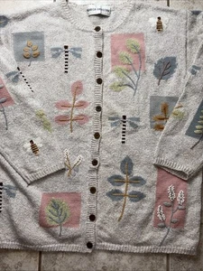 Vintage Marissa Christina Button Front Cardigan - Foliage - medium - Picture 1 of 8