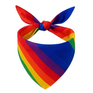 Rainbow Bandana Gay Pride Stripe Mask Headband Headscarf LGBT Face Hair Neck UK - Picture 1 of 5