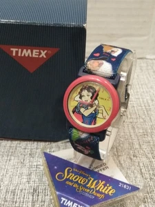 N.O.S. Walt Disney SCHNEEWITTCHEN 7 Zwerge Band Timex Uhr 21831 (NEEDS BATT) NEU - Bild 1 von 9