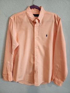 Ralph Lauren Men’s Button-Down Oxford Shirt – Peach / Light Coral – Size M - Picture 1 of 10