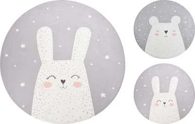 Kinderteppich DREAMLAND 100cm Rund Spielteppich Krabbelmatte Unterlage Kinderzim - Bild 1 von 4