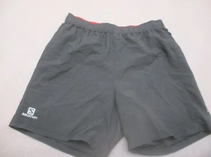 SALOMON Size M Mens Black Lined Elastic Waist Cycling Bike Athletic Shorts 963 - Picture 1 of 8