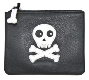 Mala Leather Coin & Card Purse Skull skeleton boys genuine soft leather 485 11  - Picture 1 of 3