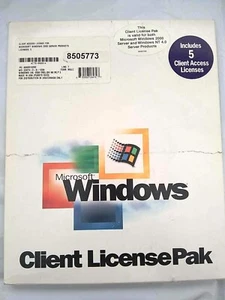 Windows 2000 Server & NT Server 4.0 Client Access Licenses Pack of 5 - Picture 1 of 1