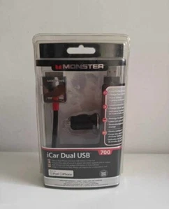 2011 Monster iCar Dual USB 700 Charger for iPod and iPhone New Sealed - Picture 1 of 6