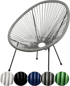 Acapulco Gartenstuhl Gartensessel im Retro Design Loungesessel Balkon Korbsessel - Bild 1 von 19