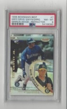 1996 Bowman's Best Mirror Image Refractor #7 Ken Griffey Jr./Vlad/Gwynn - PSA 8
