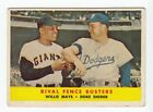Duke Snider-Willie Mays 1958 Topps Rival Fence Busters Card #436 A