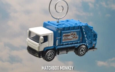 White PNW Garbage Trash Refuse Truck Custom Christmas Ornament Waste Management - Image 1 of 4