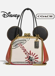 Exklusive Coach Disney Mickey Mouse X Keith Haring Kisslock Tasche Stil # 4790 - Bild 1 von 6