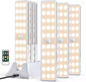 LED Closet Light with Charging Station, 6 Pcs 30Leds Rechargeable Motion Sensor - Picture 1 of 12