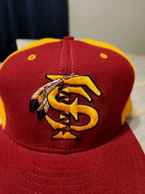 Vintage FLORIDA STATE SEMINOLES LOGOTIPO PLUMA NUEVA ERA 5950 Modelo Pro LANA 7 3/8 Foto 1 de 4