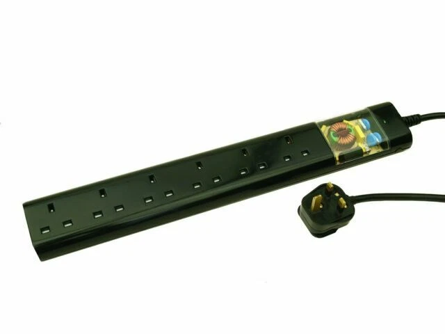 Tacima 6-Way Mains Conditioner with Surge Protection - Black (CS947)