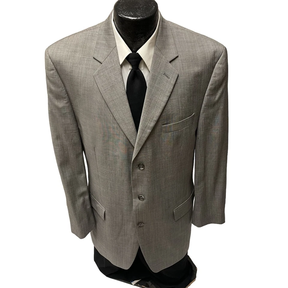 Abrigo Deportivo Ralph Lauren Para Hombre Gris Plateado 3 BTN Chaqueta Lana MODERNO Blazer 42 L Foto 1 de 4