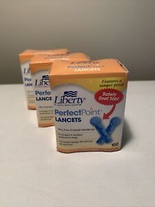 3 Boxes (x100) LIBERTY MEDICAL Perfect Point Lancets Diabetes NEW   D24