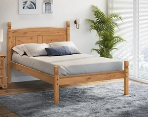 Corona Bed Frame 4ft Small Double Low End Bedroom Solid Pine Mercers Furniture® - Picture 1 of 4