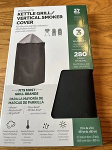 NIB. Universal 27 inch KETTLE GRILL ,VERTICAL SMOKER. BBQ COVER - Picture 1 of 5