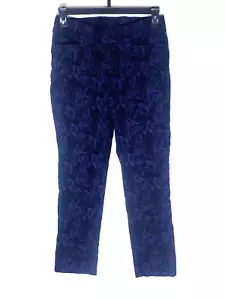 Chico's Damen lila & schwarz strukturierte Blumenhose Stretch Größe 00P/2P - Bild 1 von 9