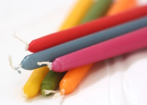 Bright Taper Candles / Dinner Candles, Pack of 6, Unscented, Non-drip. - Picture 1 of 10