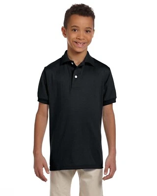 Jerzees Youth 5,6 oz. Polo Jersey SpotShield Algodón Poli Etiqueta Sin Etiquetas 437Y S-XL Foto 1 de 2
