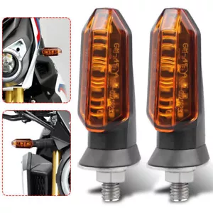 Mini indicador universal de señal de giro LED para motocicleta intermitentes ámbar luces amarillas - Imagen 1 de 10