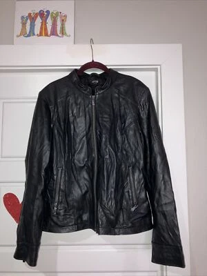 APT 9 100% кожаная куртка поли подкладка молнии спереди и карманы женский размер XL - Изображение 1 из 4