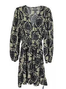 Cupshe Dress Women's L Long Sleeve Ditsy Floral Blue Beachy Boho Flowy Light - Picture 1 of 4