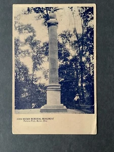 John Brown Memorial Monument Perkins Park Akron OH Litho Postcard H2365080605 - Picture 1 of 4